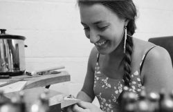 About Stephanie - Steph working on her bench