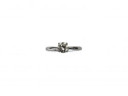 9ct White Gold Engagement Ring with 5.5mm Diamond on white background